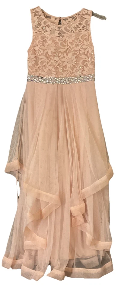 Speechless Girl's Formal Pink Dress Sz 12 Sleeveless Sequin Lace Bodice Tulle - Image 2 of 4