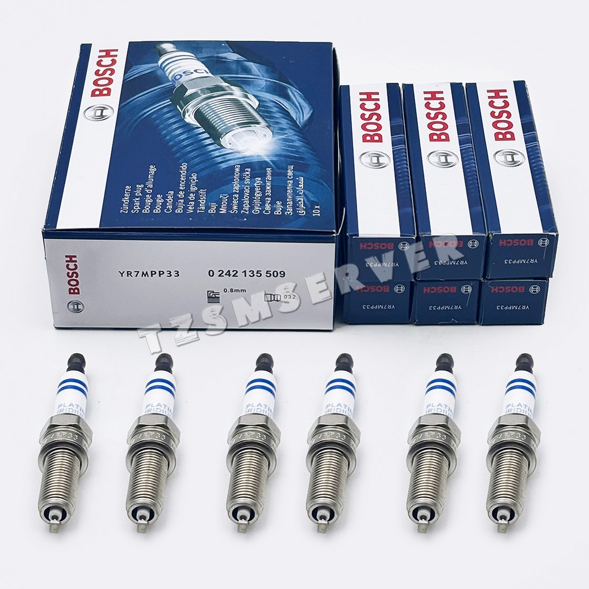 6x Spark Plugs Double Platinum YR7MPP33 For 2006-2011 Bosch MERCEDES-BENZ E350