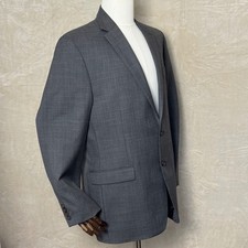 Lauren Ralph Lauren Mens Grey 100 Wool Two Button Classic Sport Coat Size 42L