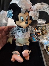 Walt Disney 1980s 'Totally Minnie' Mouse Rubber Face Plush Stuffed Doll