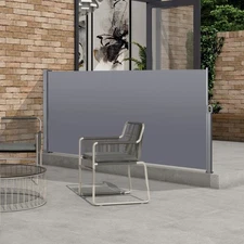 Retractable Side Screen Awning UV Resistant Waterproof for Patio Balcony