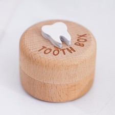 Boîte à dents de bébé boîte à dents en bois Collection de dents pour