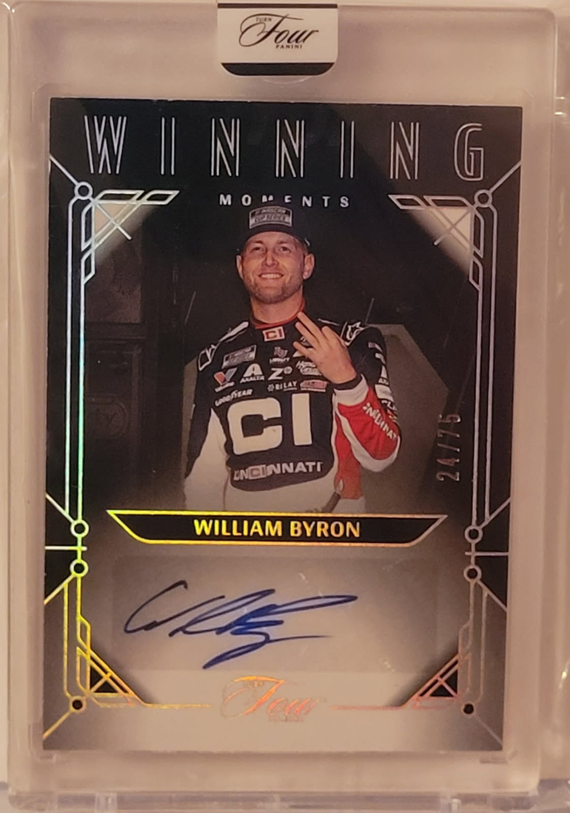 2026 NASCAR TURN 4 WINNING MOMENTS WILLIAM BYRON AUTO DOOR # 24/75