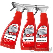 3x 750 ml SONAX  FLUGROSTENTFERNER AKTIONSGRÖßE ROSTLÖSER ENTFERNER PFLEGEMITTEL