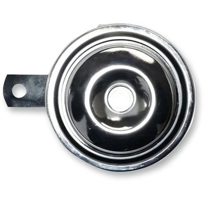 K&S Technologies 12V Horns - 92MM Diameter - Chrome Motorcycle Street
