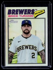 2026 Topps Heritage #325 Brice Turang Chrome Refractors