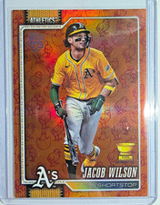 2026 TOPPS MLB - Jacob Wilson - Holiday Orange Chicks Foil #240  Athletics