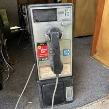 Vintage Black Phone Booth Payphone Push Button Telephone GTE Frontier Verizon