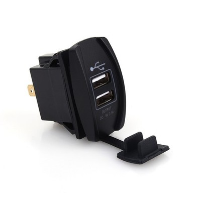 Car DC 12V 24V Blue LED Dual USB Carling ARB Rocker Switches 5V 3.1A SET