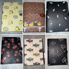 Coach Leather Notebooks NWT Various Styles