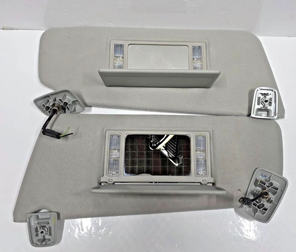 06 2006 LINCOLN LT SUN VISOR LEFT DRIVER Right Passenger SET TAN ILLUMINATED Foto 4 de 4