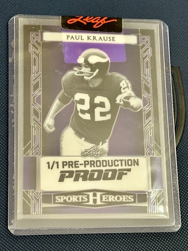 2024 Paul Krause Leaf Pre-Production Proof 1/1 Purple Black White 🔥 - Picture 1 of 2