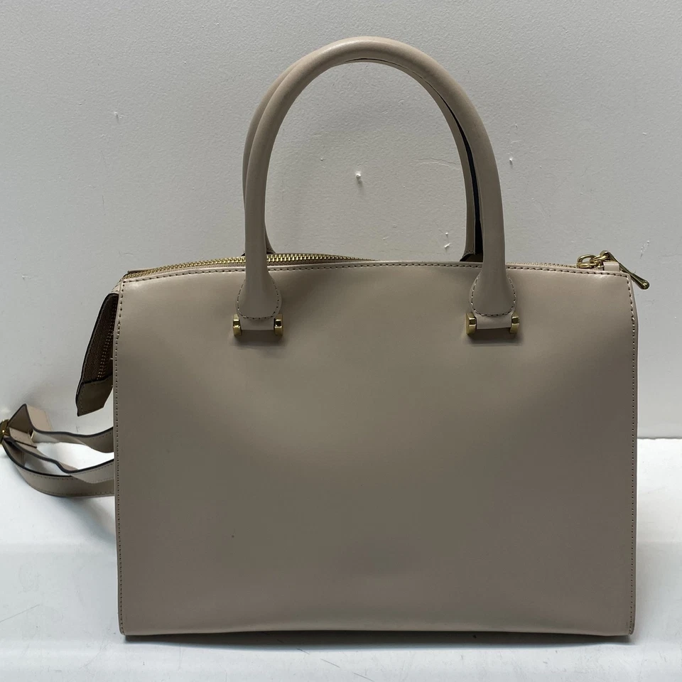 Arcadia Beige Floral Satchel Top Handle Bag - Image 2 of 4