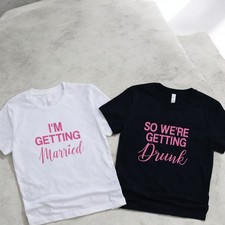 Hen Do Bridesmaids Tshirt black Hen Party Bridal Shower All Sizes New bride trib