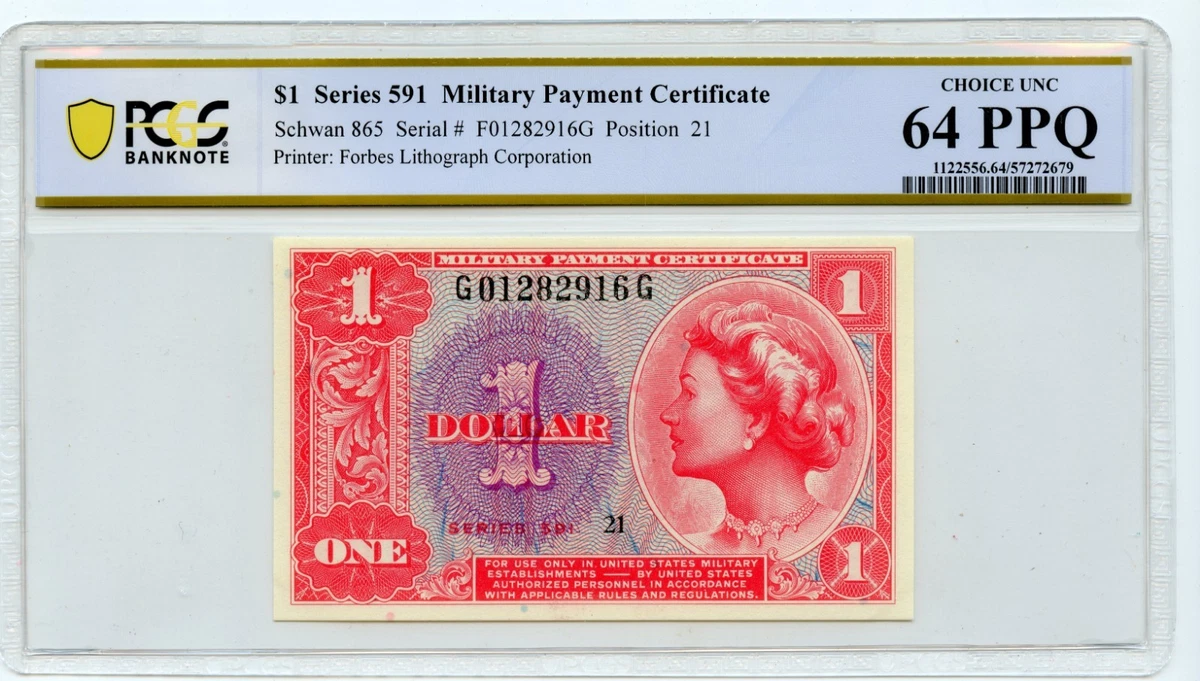 $1 Grade 64 US Military Payment Certificates for sale | eBay