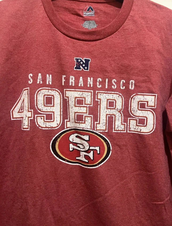San Francisco 49ers Long Sleeves Shirt - Faded Print Graphics, New missing Tag - Image 2 of 4