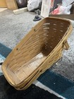 Longaberger Angled Basket With  Plastic liner Vintage 1998 16”x8”x9” — photo 1