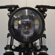 Universal Motorcycle 6.5 Led Hilo Headlight And Bracket For Cafe Racer Bobber