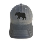 Bear Silhouette Dad Hat Cap Vintage Style Adjustable Strap Animal Curve Bill