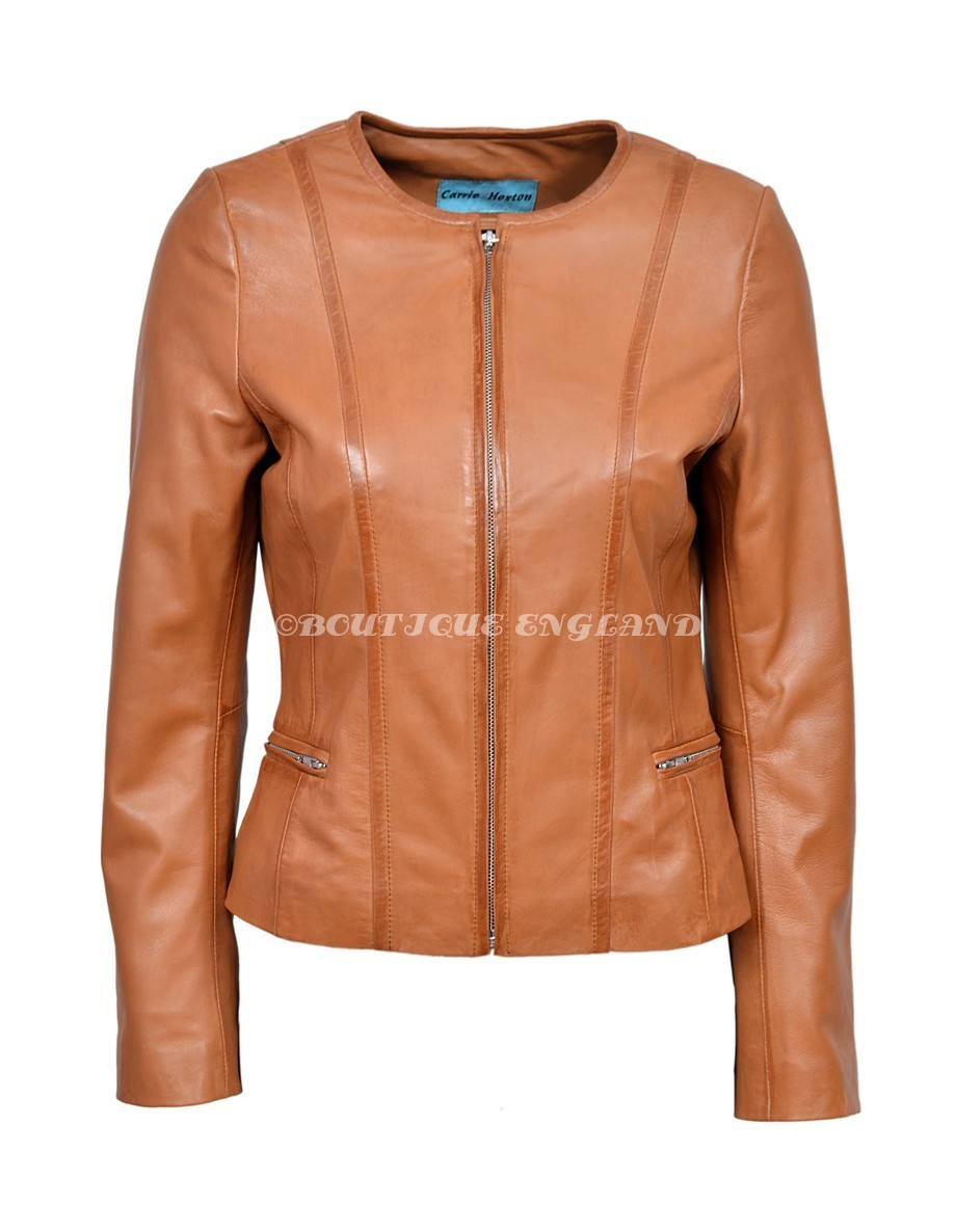 ALTRA Nuova giacca da donna Charliz marrone elegante fashion designer Deluxe morbida vera pelle