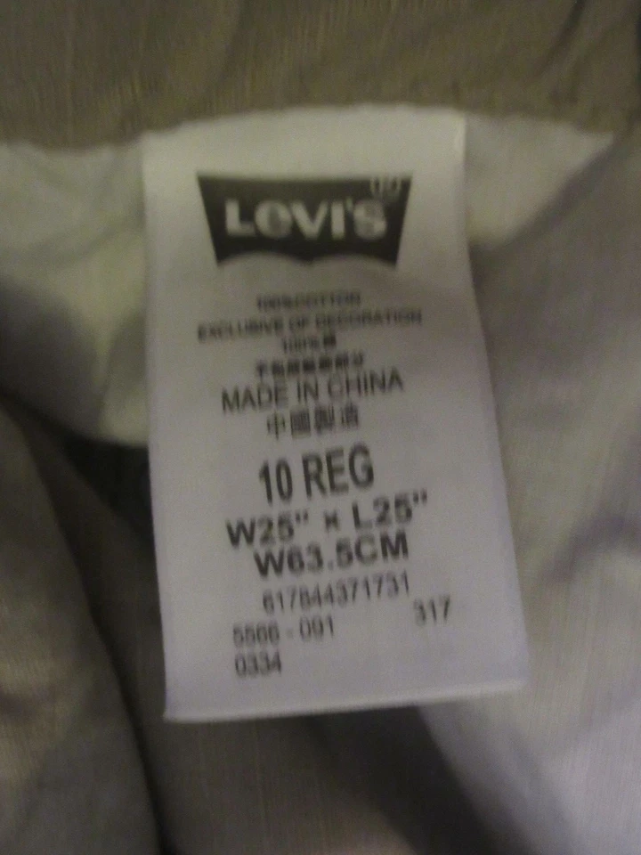 Levi's Strauss & Co. Boys Jogger Khaki Canvas Pants Size 10 25x25 Joggers - Image 3 of 4