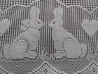 Bunny Rabbit Pairs And Hearts Cream Lace Valance• 11 Feet Across X 11.5" Long — photo 3