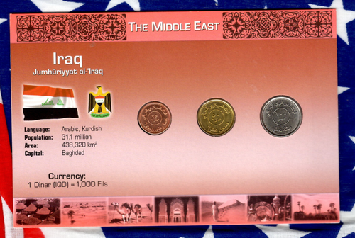 Littleton World Coin Set Iraq UNC 100, 50, 25 dinari 2004 - Foto 1 di 2