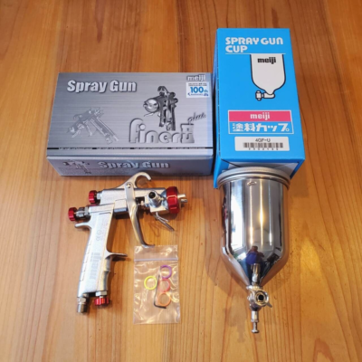 Meiji FINER2 PLUS-G14 + 4GF-U set Automotive Repair Spray Gun 1.4 