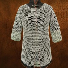 Medieval Costume Armor XL  Aluminum Butted Chainmail Haubergeon Shirt