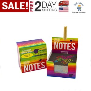 rainbow scratch off mini notes