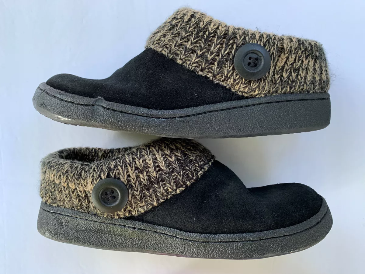 Clarks suede top scuff slipper