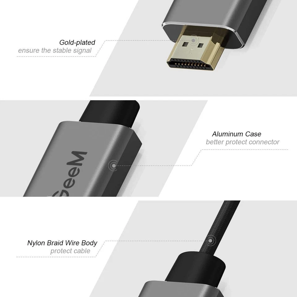 QGeeM HDMI Male to Mini DisplayPort DP Female Adapter Converter for HDMI Devices - Image 4 of 4