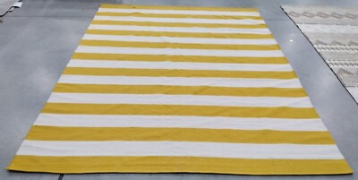 YELLOW / IVORY 8' X 10' Broken Thread Rug, Reduced Price 1172720099 MTK712A-8