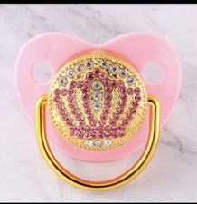 Pink Crown Dummy/pacifeir For Baby Girl