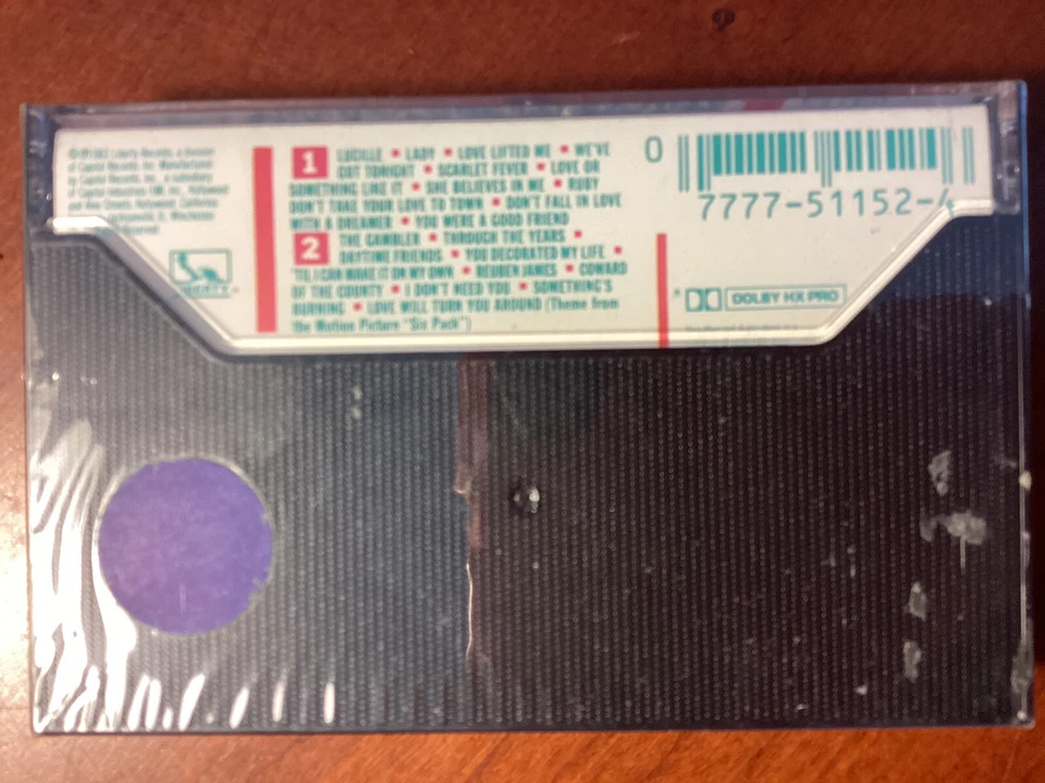 Kenney Rogers Cassette Twenty Greatest Hits 1977-1983 Liberty Records - NEW - Image 2 of 3