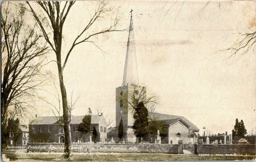 1907. IMMANUEL PROTESTANT EP. CHURCH. NEW CASTLE. DEL POSTCARD. T26