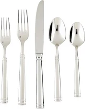 Fortessa Bistro 5 Piece Polished Stainless Steel Flatware Set Dishwasher Safe
