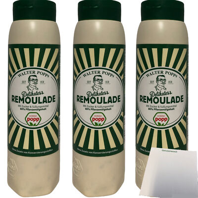 Popp Delikatess Remoulade 80% Rapsöl 3er Pack 3x650ml usy Block