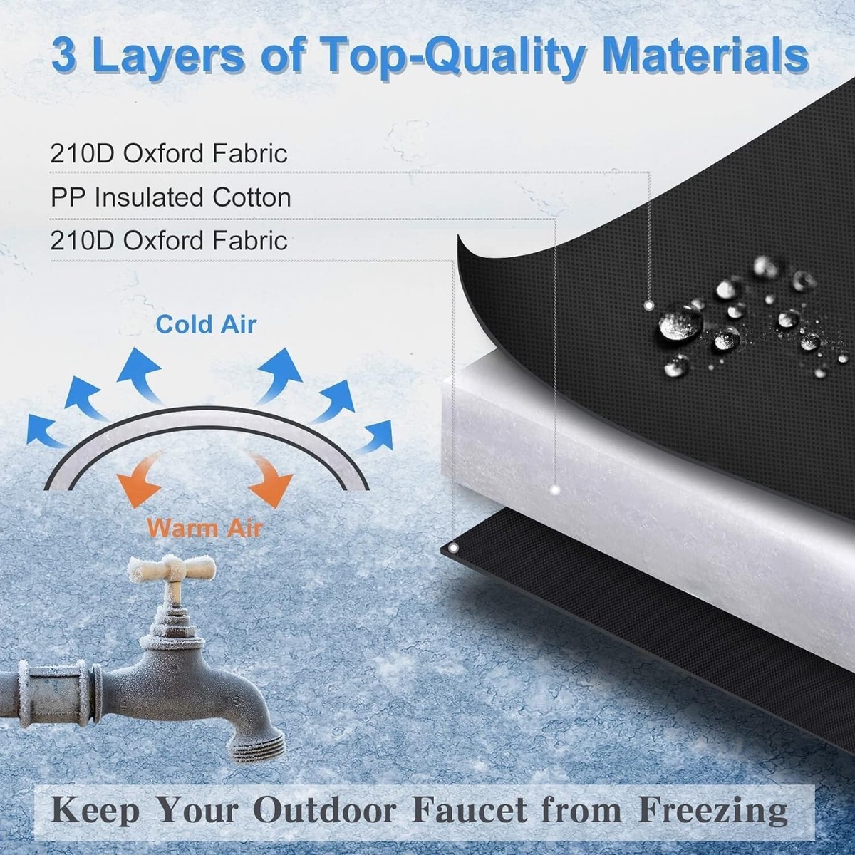 Wasserhahn Abdeckung Winter - Frostschutz Für Außenwasserhähne