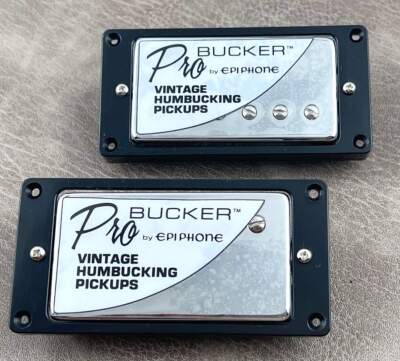 LP Vintage ProBucker Humbucker Pickups CHROME For Epiphone Les Paul Korea OEM