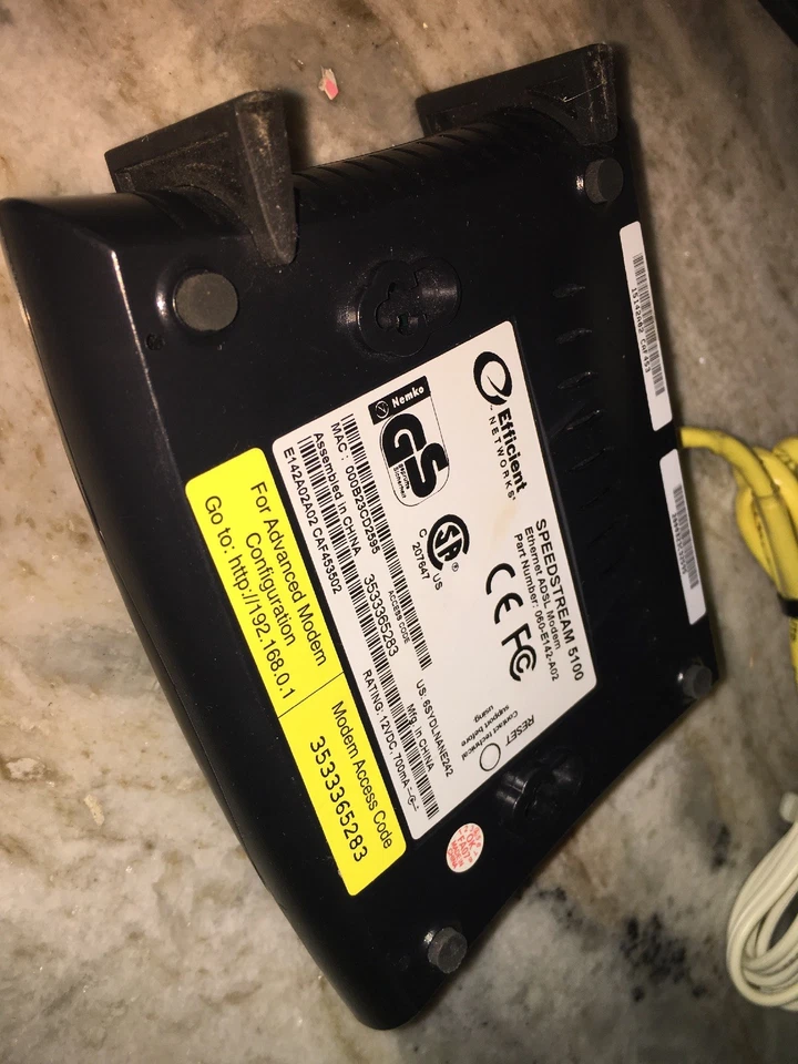 SpeedStream 5100 ADSL Modem 060-E141-A01 Efficient Networks - Image 3 of 3