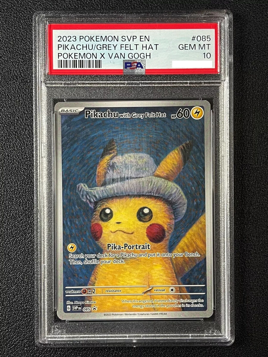 PSA 10 Pokémon Van Gogh Pikachu with Grey Felt Hat Svp Black PSA 10 Pokémon Van Gogh Pikachu with Grey Felt Hat Svp Black