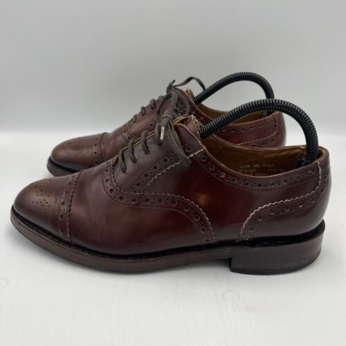 Loake Shoemaker Tan Brown Leather Oxford Brogue Shoes Men's UK 6 EU 40 US 7 - Picture 6 of 10
