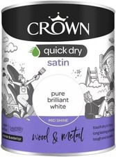 Crown Quick Dry Satin Paint Anthracite Wood & Metal Paints White, Grey, Black