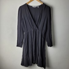 & Other Stories Women Size 36 Black Faux Wrap Short Dress Formal Casual Summer