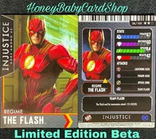 Injustice Arcade Limited Edition Beta Card 28 Regime The Flash Out of Print