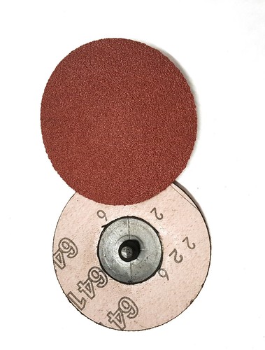 3 inch Quick Change Roll On/Off 36 Grit Locking Aluminum Oxide Discs -50 Pack - Picture 2 of 6