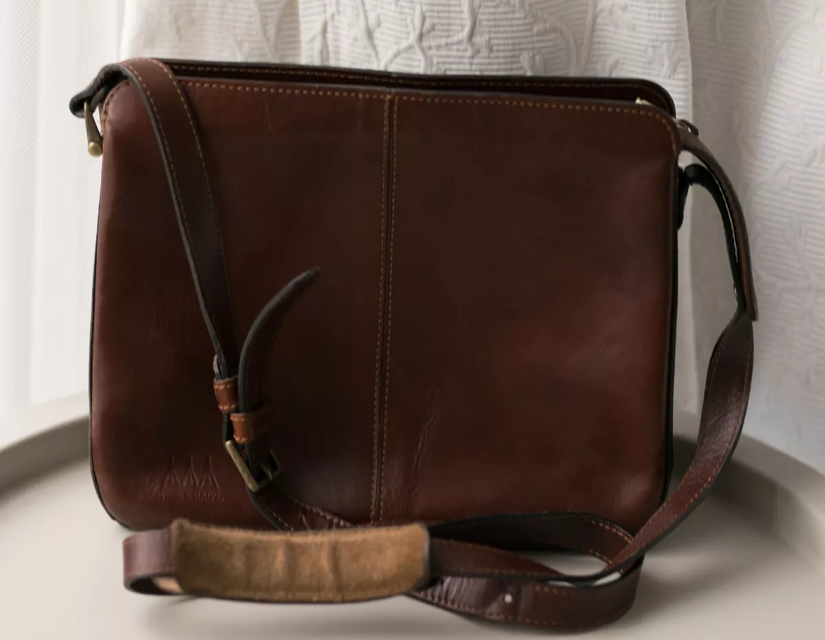 Ceancarel chestnut brown leather cross body shoulder bag Vintage | eBay