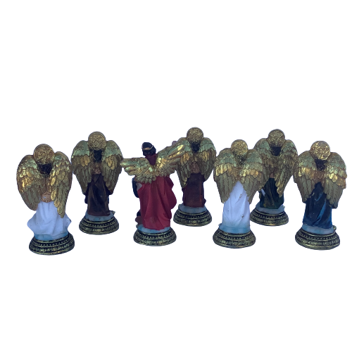 Juego de 7 Arcángeles 4" Altas Estatuillas Religiosas Arcángeles Conjunto Completo, Nuevo - Imagen 2 de 2