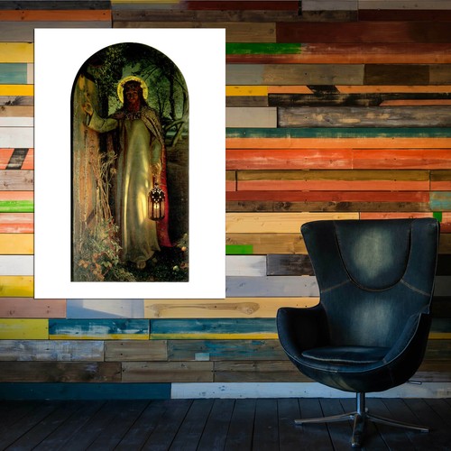 Impresión de póster de arte de pared William Holman Hunt - La luz del mundo - Imagen 8 de 12